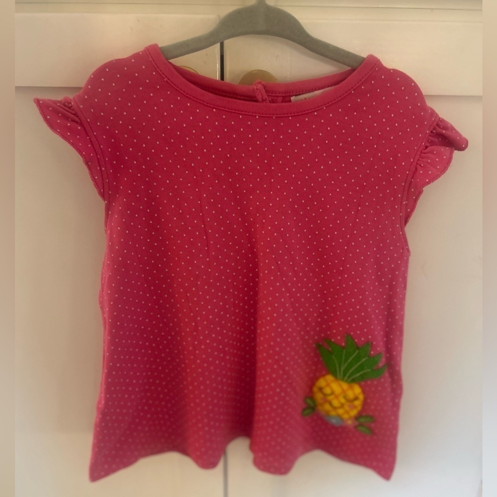 Pink polka dot pineapple tshirt 4T Boutique Brand Lily Pad adorable!